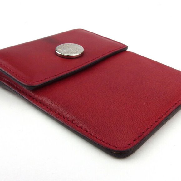 Auth SAINT LAURENT key case logo button Leather - Picture 8 of 9